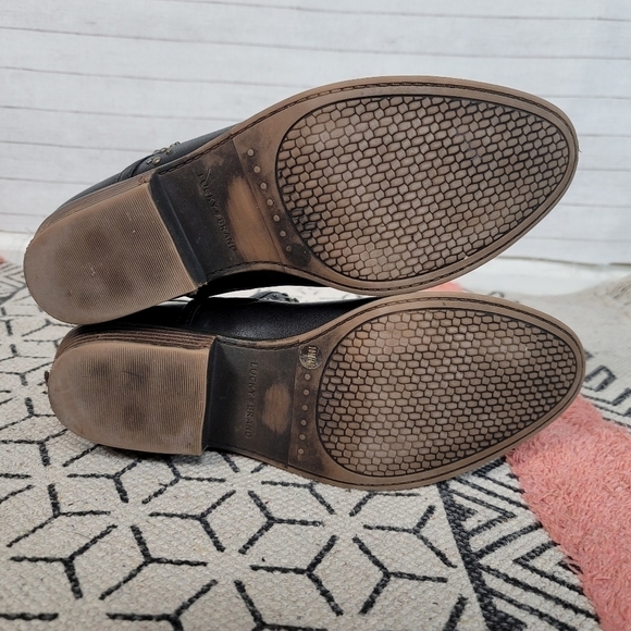 LUCKY BRAND KENDY BLACK STUDDED BOOTIES, SZ 10 - Picture 12 of 14